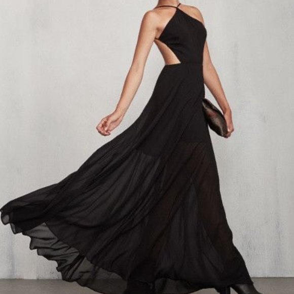 black maxi dress reformation Maxi dress Reformation Black size 4 UK in Polyester
